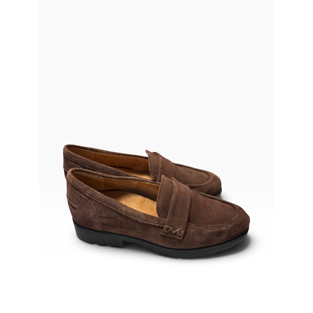 Vionic Cleo Loafer Brown Suede Dark Academia Lug Sole Shoes Wide Size 7.5 38 - Picture 4 of 9